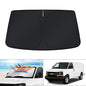 KUST Windshield Sun Shade for 2017-2026 Tesla Model Y/Model 3 Sunshade Accessories (Fit 2025-2026 Model Y Juniper / 2024 Model 3 Highland) Upgraded Foldable Sunshade, Blocks UV Rays Keep Car Cool