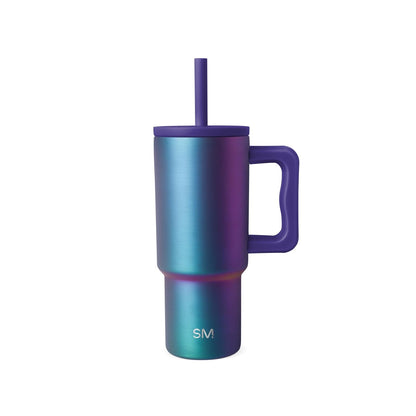 Simple Modern Kids 24 oz Tumbler with Handle and Silicone Straw Lid | Spill Proof and Leak Resistant | Reusable Stainless Steel Bottle | Gift for Kids Boys Girls | Trek Collection | Paradise Bay Mix