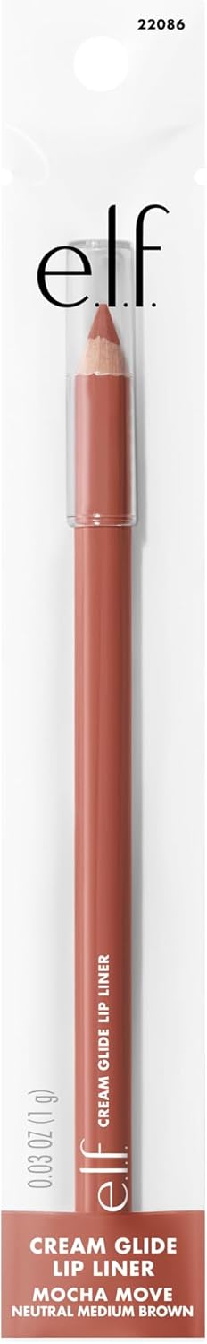 e.l.f. Cream Glide Lipliner, Hochpigmentierter Stift zum Formen & Konturieren der Lippen, Semi-Mattes Finish, Vegan & Tierversuchsfrei, Mauve Aside
