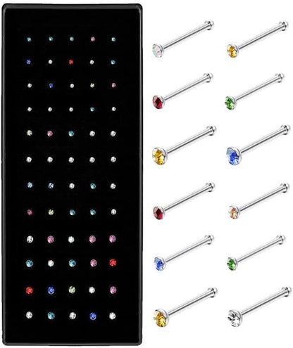 B: 60pcs Colourful Cz(22g Straight)