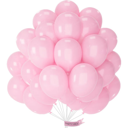 PartyWoo Light Pink Balloons 100 pcs Different Sizes of 36 18 12 10 5 Inch Pastel Baby Pale Pink Balloon Arch Kit Garland for Baby Shower Valentine's Day Princess Birthday Party Decorations Pink-Y48