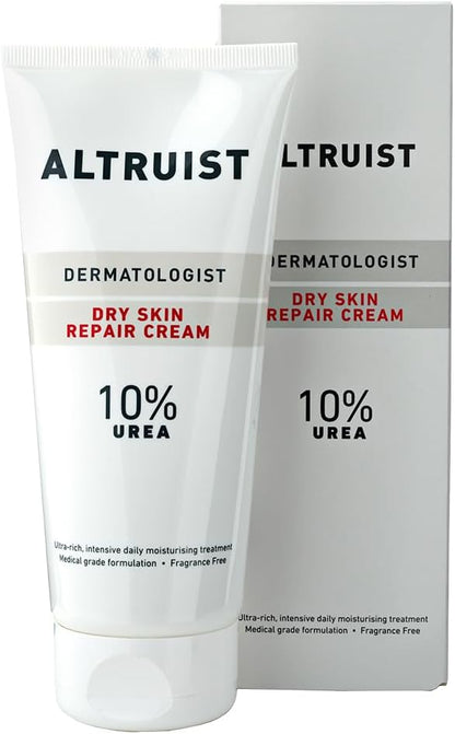 ALTRUIST. Dermatologist Dry Skin Repair Cream 10% Urea – Medical grade moisturiser with Glycerin and Urea by Dr Andrew Birnie, suitable for sensitive skin – 200 ml