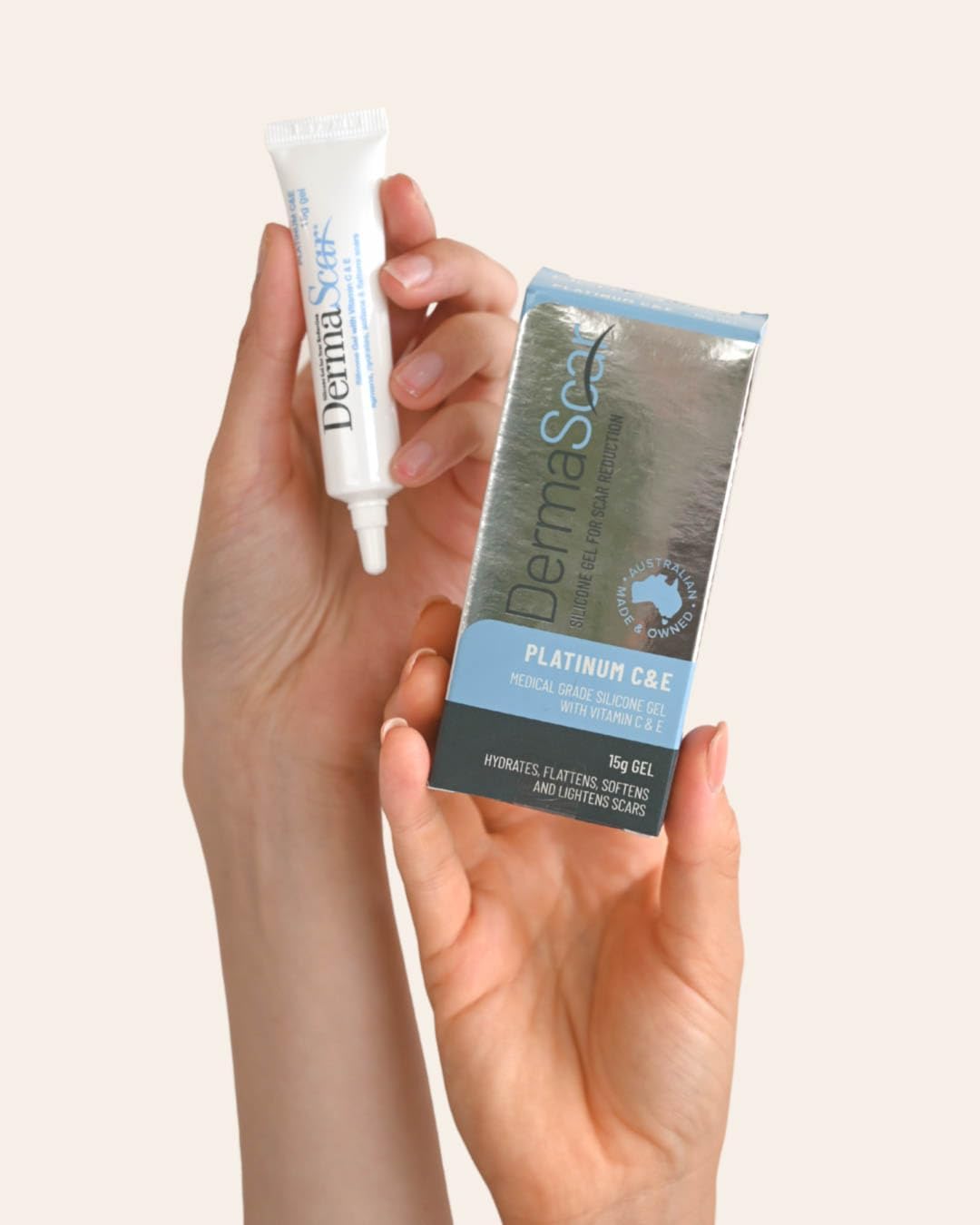 Classic Gel Platinum C & E - 15 grams. Medical Grade Silicone Gel for Scar Reduction - With Added Antioxidants Vitamin C (1%) & Vitamin E (10%) - Acne, Scar Treatment Cream - Tube Packaging
