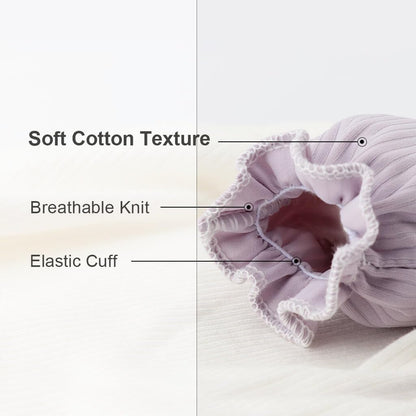 BQUBO Baby Fäustlinge Kratzschutz Handschuhe aus Baumwolle mit elastischem Bündchen Hypoallergen für Neugeborene und Babys von 0-6 Monaten Jungen und Mädchen