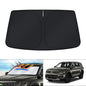 KUST Windshield Sun Shade for 2017-2026 Tesla Model Y/Model 3 Sunshade Accessories (Fit 2025-2026 Model Y Juniper / 2024 Model 3 Highland) Upgraded Foldable Sunshade, Blocks UV Rays Keep Car Cool