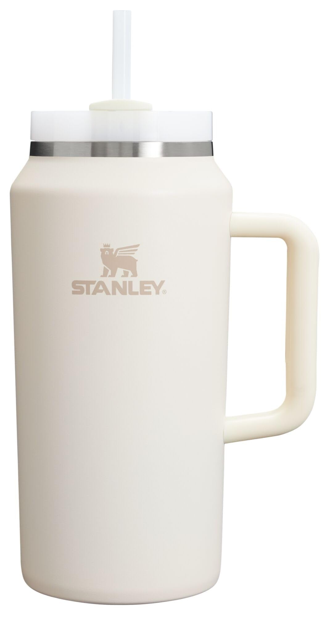 Stanley Quencher H2.0 Tumbler with Handle and Straw 40 oz | Flowstate 3-Position Lid | Cup Holder Compatible for Travel | Insulated Stainless Steel Cup | BPA-Free | Almond Rose