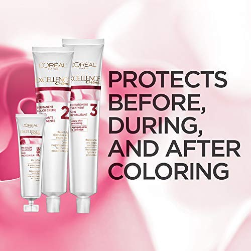 L'Oréal Paris Excellence Crème Permanente Haarfarbe, dreifache Pflegehaarfarbe mit Hyaluronsäure für 100% Grauabdeckung, 4AR Dunkles Schokobraun, 1 Packung (Verpackung kann variieren)