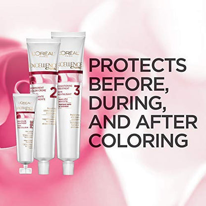 L'Oréal Paris Excellence Crème Permanente Haarfarbe, dreifache Pflegehaarfarbe mit Hyaluronsäure für 100% Grauabdeckung, 4AR Dunkles Schokobraun, 1 Packung (Verpackung kann variieren)