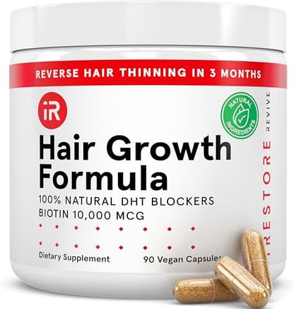 iRestore Root Revival Duo: Hair Growth Supplement and Laser Red Light Therapy for Hair Growth Device