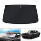 KUST Windshield Sun Shade for 2017-2026 Tesla Model Y/Model 3 Sunshade Accessories (Fit 2025-2026 Model Y Juniper / 2024 Model 3 Highland) Upgraded Foldable Sunshade, Blocks UV Rays Keep Car Cool