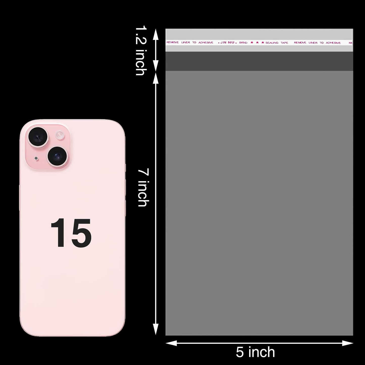 Aubeco 5x7 Zoll 240 Stück selbstklebende, transparente Cellophanbeutel, Klebebeutel für Kekse und Leckereien zum Selbermachen, für kleine Produkte, Lebensmittel und Geschenkverpackungen