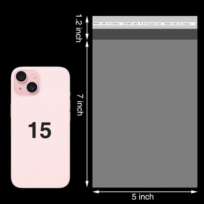 Aubeco 5x7 Zoll 240 Stück selbstklebende, transparente Cellophanbeutel, Klebebeutel für Kekse und Leckereien zum Selbermachen, für kleine Produkte, Lebensmittel und Geschenkverpackungen