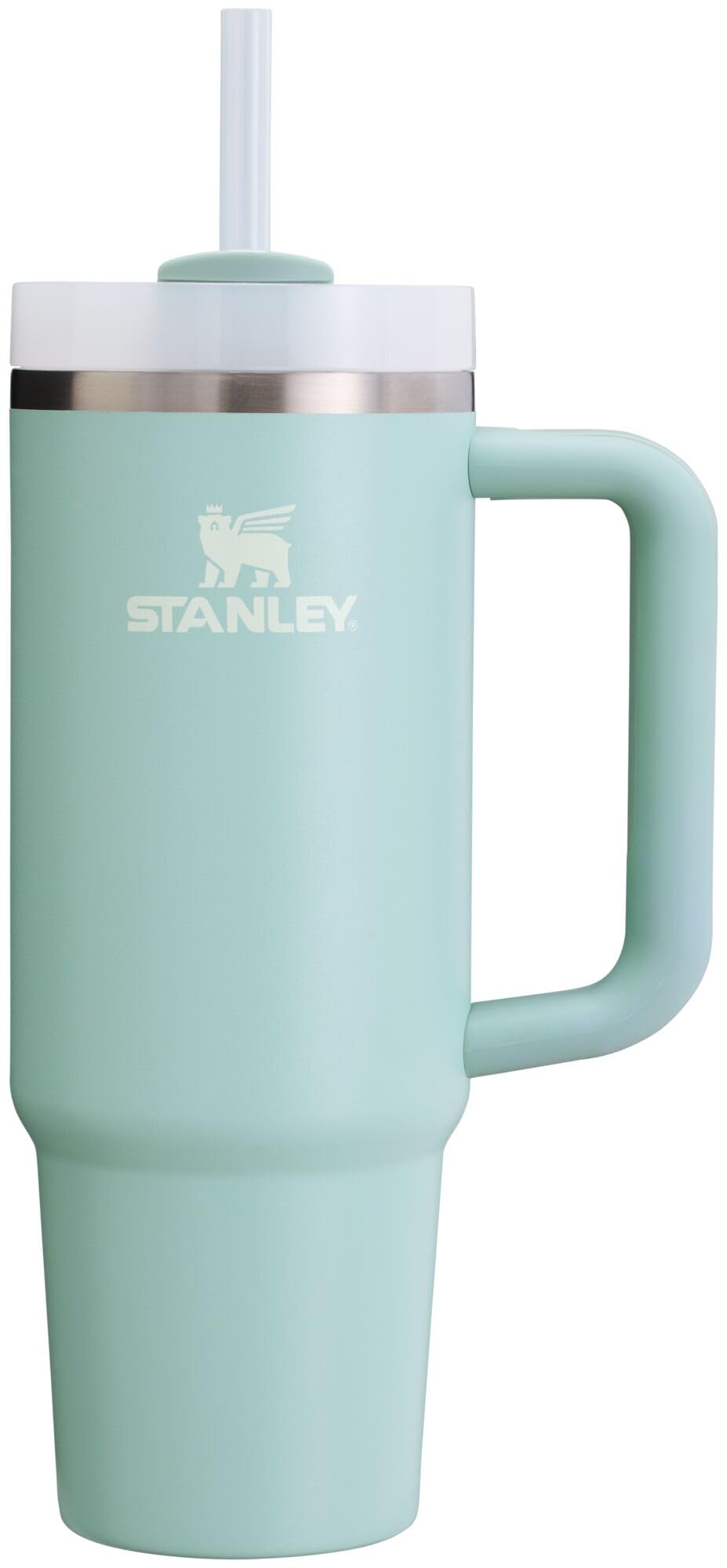 Stanley Quencher H2.0 Tumbler with Handle and Straw 40 oz | Flowstate 3-Position Lid | Cup Holder Compatible for Travel | Insulated Stainless Steel Cup | BPA-Free | Almond Rose