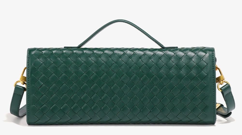 Upbull Modische gewebte Abendclutch Handtaschen Damen Unterarm-Schultertasche Niedliche Umhängetaschen Crossbody-Geldbörse PU-Leder-Portemonnaie