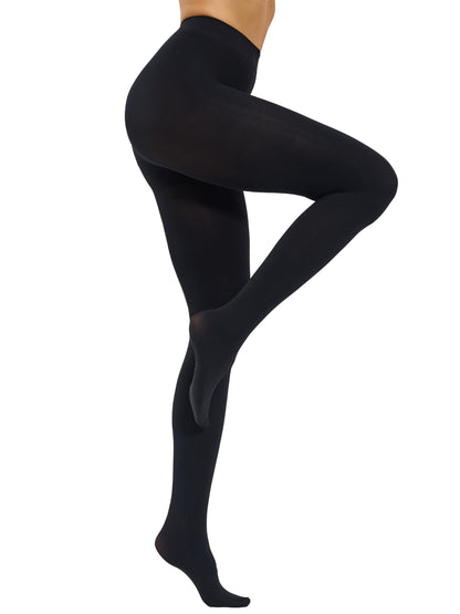CozyWow Damen Laufmaschenresistente Strumpfhose 80 Denier Hoher Bund Semi-Blickdicht Weich und Elastisch