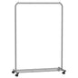 SONGMICS Clothes Rack with Wheels, Clothing Rack for Hanging Clothes, 25.4 mm Metal Garment Rack with Dense Mesh Storage Shelf, 110 lb Load Capacity, 2 Brakes, Black UHSR25BK