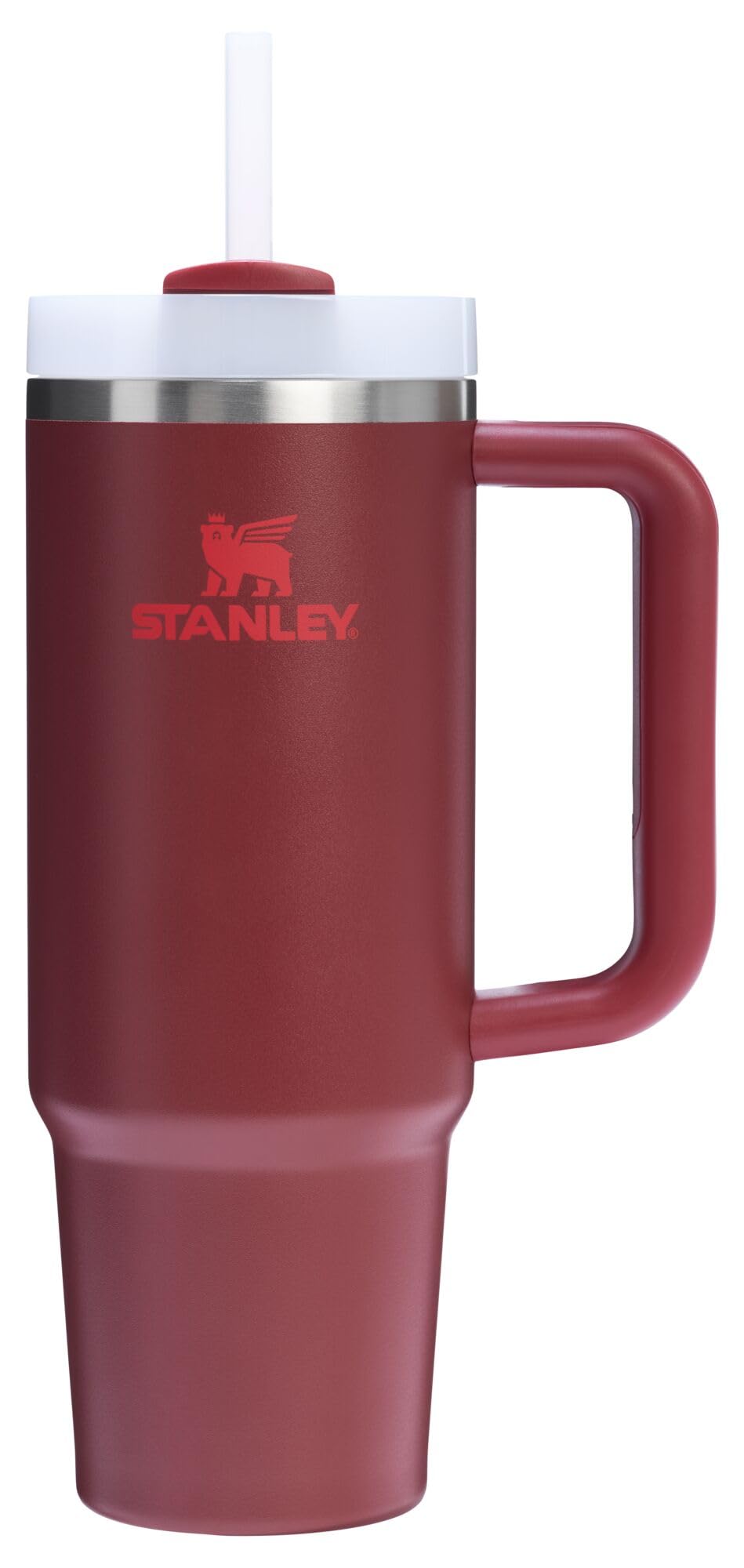 Stanley Quencher H2.0 Tumbler with Handle and Straw 40 oz | Flowstate 3-Position Lid | Cup Holder Compatible for Travel | Insulated Stainless Steel Cup | BPA-Free | Almond Rose
