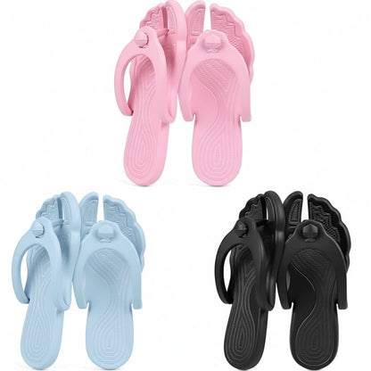 Rosoz Flip Flops for Women Men Foldable Travel Slippers Lightweight Shower Shoes Non-Slip Quick-Dry Bathroom Camp Beach Sandals