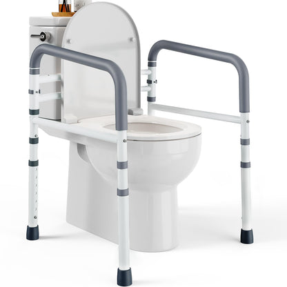 PELEGON Toilet Safety Rails (350 lb) - Adjustable Toilet Safety Frame & Rails, Toilet Safety Rail for Elderly Adults, Toilet Handles for Seniors, Toilet Bars for Elderly & Handicap