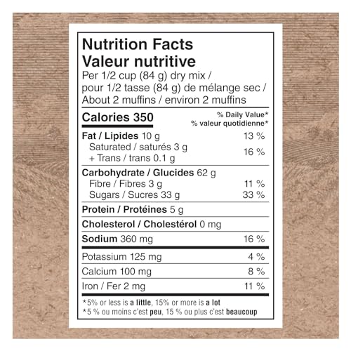 Mezcla para Muffins Quaker Avena con Chispas de Chocolate, 900g/31.7 oz
