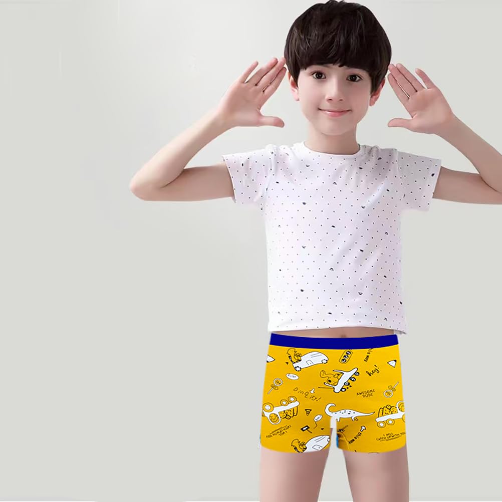 JackLoveBriefs Jungen Baumwoll-Boxershorts Dinosaurier Eisbär Kleinkind Kinder Unterwäsche 12er-Pack, 3-5 Jahre, Blau, Größe: M