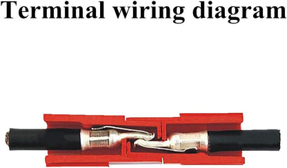 E-TING 6-10 Gauge 50A Batteriekabel Schnellverbindungs-/Trennkabelbaum Stecker für Bergungswinde Auto Anhänger(4 Stk. Rot)