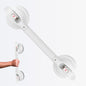 15-Inch Shower Handle - Upgraded Grab Bar with Strong Suction Cups for Bathtub & Shower Safety, Ideal for Seniors, Elderly, Disabled -Silver