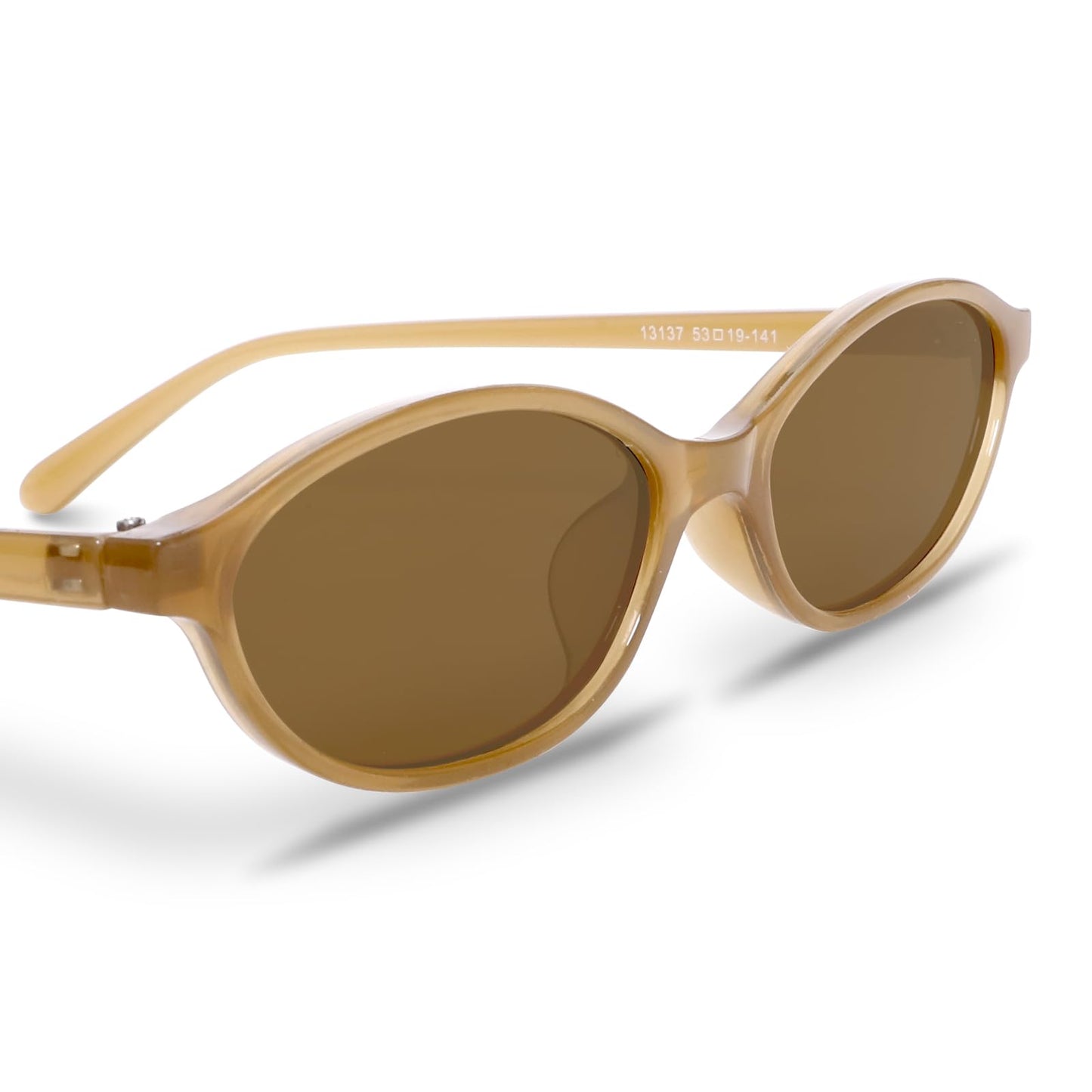 GUVIVI Retro Ovale Sonnenbrille für Damen Chic Cat Eye 90er Jahre Sonnenbrille Leichte Schmale Sonnenbrille Trendiger UV-Schutz Sonnenbrille