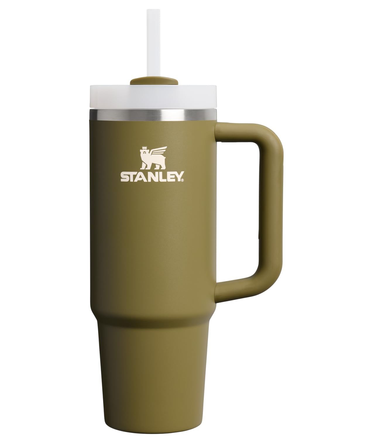 Stanley Quencher H2.0 Tumbler with Handle and Straw 40 oz | Flowstate 3-Position Lid | Cup Holder Compatible for Travel | Insulated Stainless Steel Cup | BPA-Free | Almond Rose