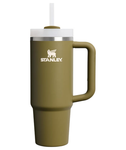Stanley Quencher H2.0 Tumbler with Handle and Straw 40 oz | Flowstate 3-Position Lid | Cup Holder Compatible for Travel | Insulated Stainless Steel Cup | BPA-Free | Almond Rose