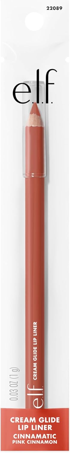 e.l.f. Cream Glide Lipliner, Hochpigmentierter Stift zum Formen & Konturieren der Lippen, Semi-Mattes Finish, Vegan & Tierversuchsfrei, Mauve Aside