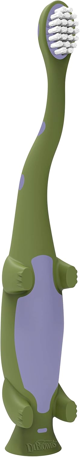 Dr.-Brown's-Trainingszahnbürste-für-Babys-und-Kleinkinder,-weich-für-die-ersten-Zähne,-Giraffe,-BPA-frei,-0-3-Jahre