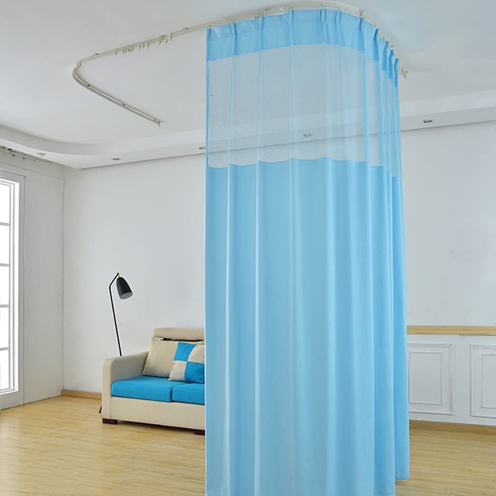 TTZ Hospital Curtain with Flat Hooks for Hospital Medical Clinic SPA Lab Cubicle Curtain Divider Privacy Screen (Color : Grey, Size : 1(5f Widet x8ft Tall))