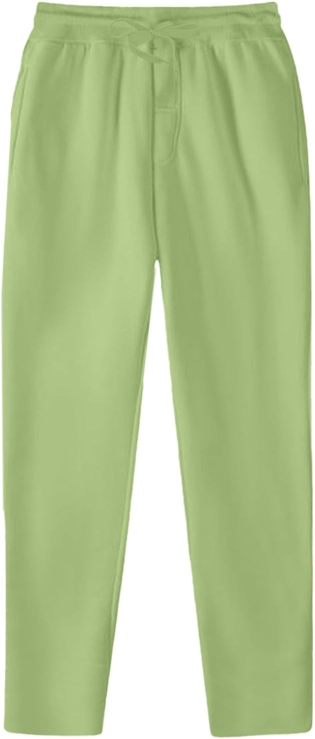 Baggy Jogginghose Herren Weites Bein Lässig Fleece Jogger Lounge Gym Athletische Sweathose mit Kordelzug und Taschen