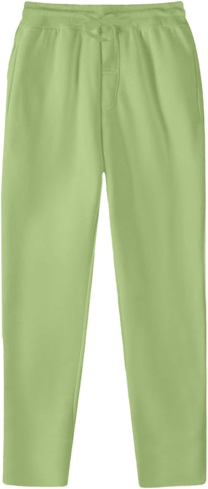 Baggy Jogginghose Herren Weites Bein Lässig Fleece Jogger Lounge Gym Athletische Sweathose mit Kordelzug und Taschen