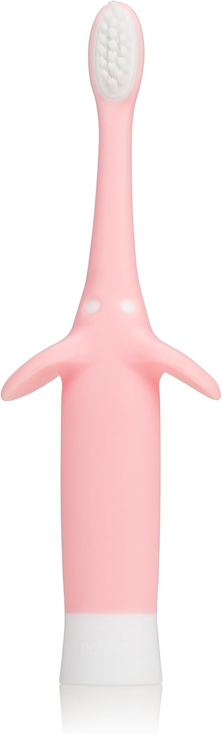 Dr.-Brown's-Trainingszahnbürste-für-Babys-und-Kleinkinder,-weich-für-die-ersten-Zähne,-Giraffe,-BPA-frei,-0-3-Jahre