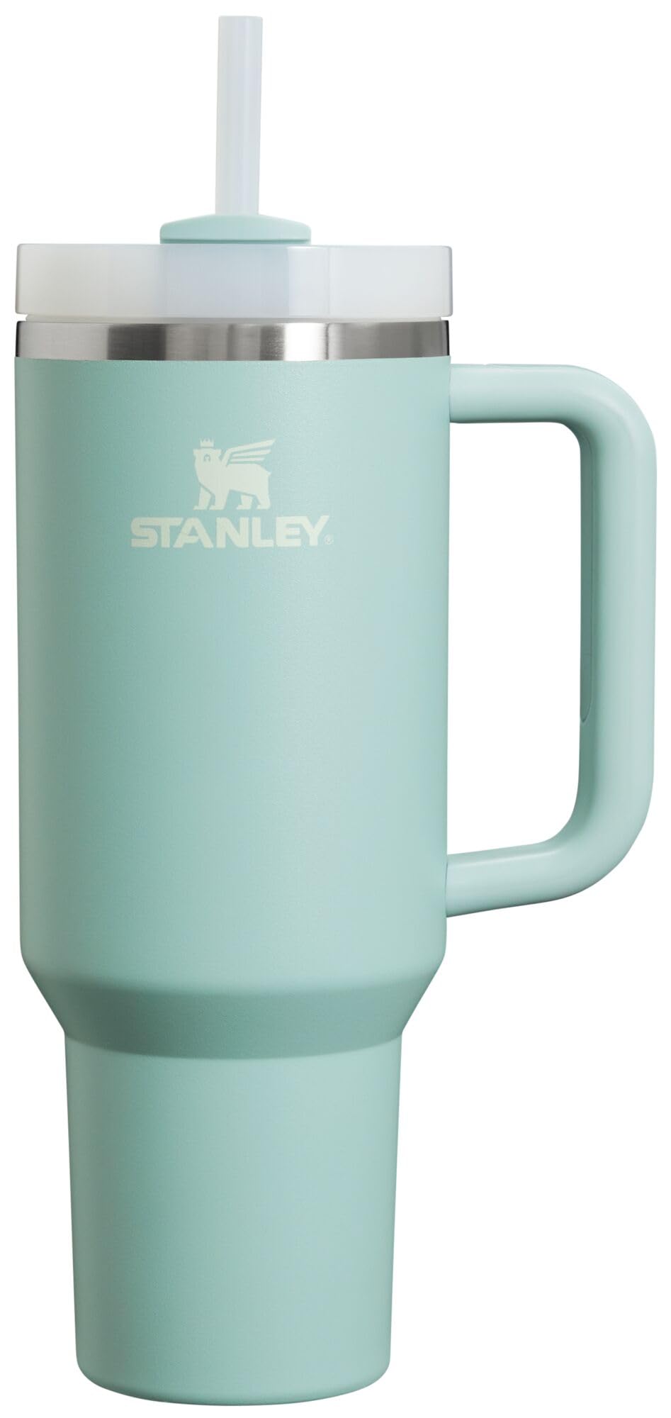 Stanley Quencher H2.0 Tumbler with Handle and Straw 40 oz | Flowstate 3-Position Lid | Cup Holder Compatible for Travel | Insulated Stainless Steel Cup | BPA-Free | Almond Rose