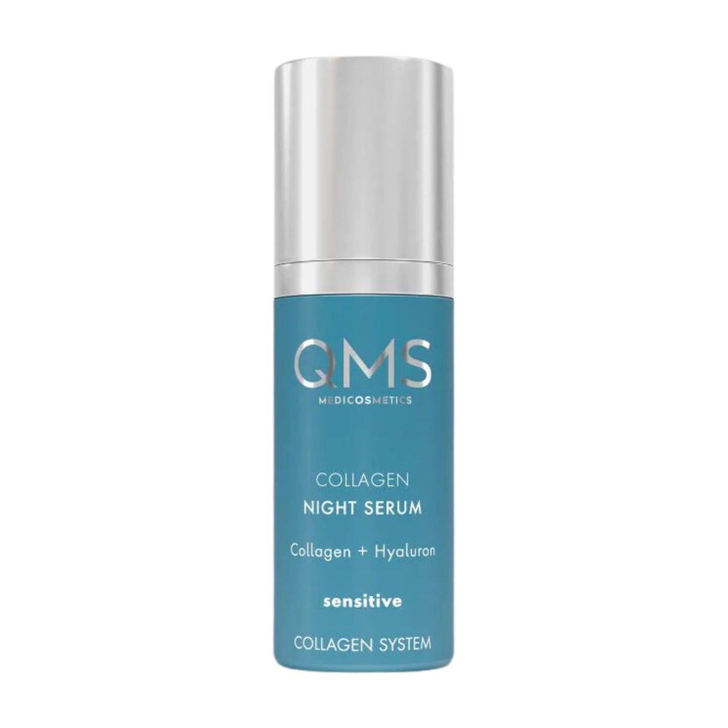 QMS Medicosmetics Collagen Night Serum for Sensitive Skin – Anti-Aging Skin Care Instantly Reduces Fine Lines + Minimizes the Appearance of Wrinkles with a Collagen/Hyaluronic Acid Complex – 1.01 oz