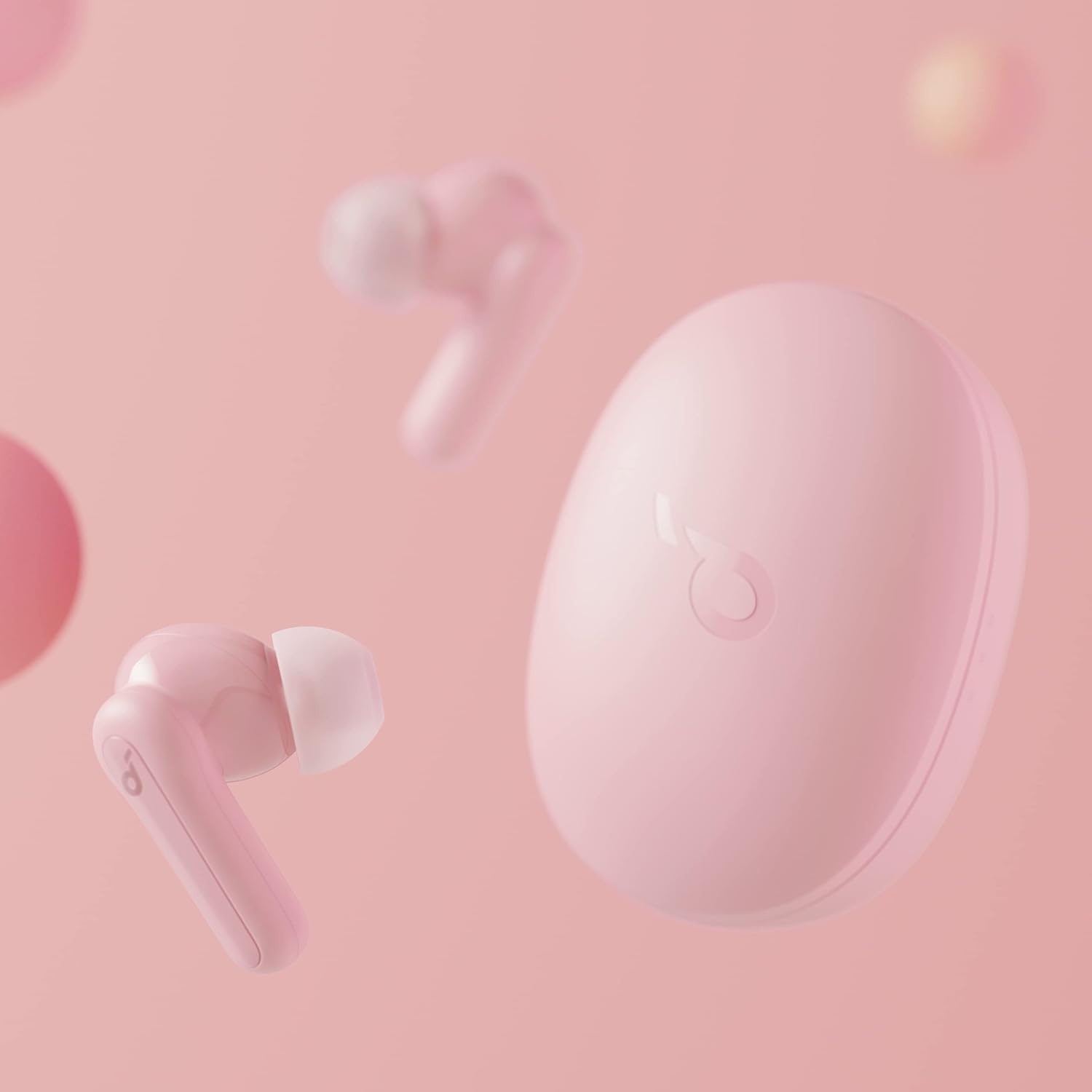 Soundcore by Anker Life P2 Mini True Wireless Earbuds, 10mm Drivers with Big Bass, Custom EQ, Bluetooth 5.2, 32H Playtime, USB-C for Fast Charging, Tiny Size for Commute, Work (Pink)