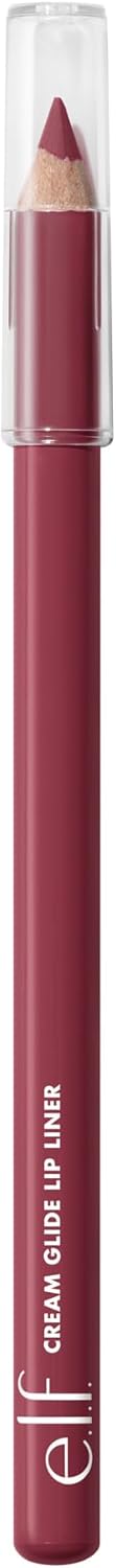 e.l.f. Cream Glide Lipliner, Hochpigmentierter Stift zum Formen & Konturieren der Lippen, Semi-Mattes Finish, Vegan & Tierversuchsfrei, Mauve Aside