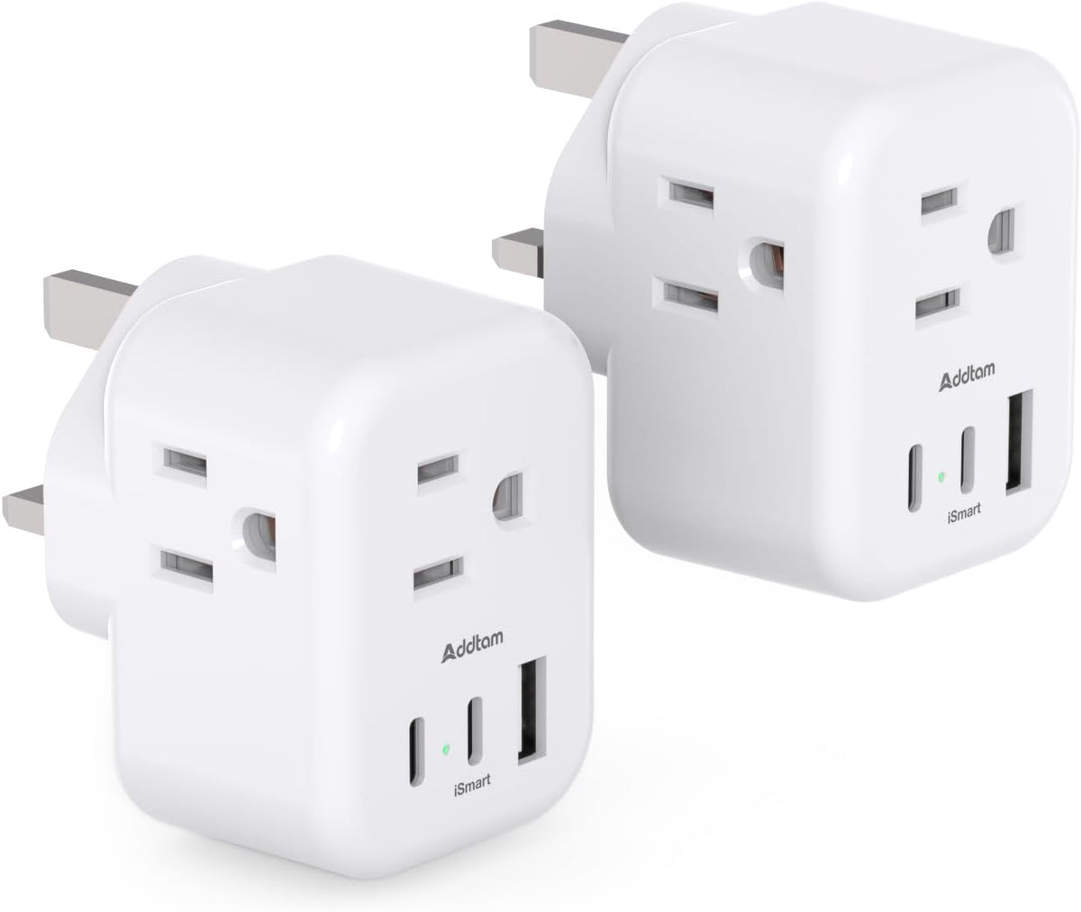 Type G UK Ireland - 2 Pack(2 USB-C)