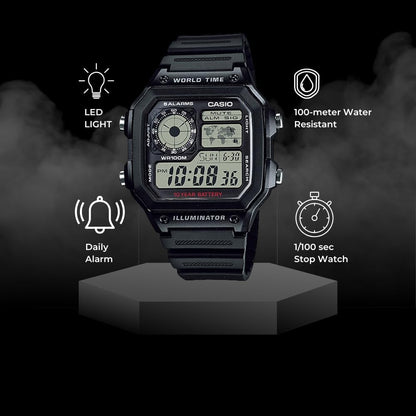 Casio Men's Classic Japanese-Quartz Watch with Resin Strap