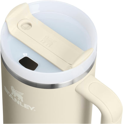 Vaso Stanley Quencher H2.0 con asa y pajita de 40 oz | Tapa Flowstate de 3 posiciones | Compatible con portavasos para viajes | Vaso térmico de acero inoxidable | Sin BPA | Arándano