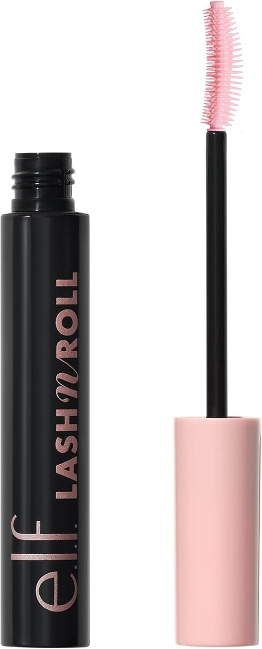 e.l.f. Lash 'N Roll Mascara, Curling Mascara For Visibly Lifted Lashes, Lifts & Separates Lashes. Long-Lasting Formula, Vegan & Cruelty-Free, Pitch Black