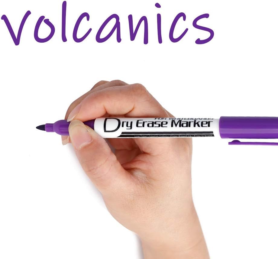 Dry Erase Markers Low Odor Fine Whiteboard Markers Thin Box of 12，10 Colors