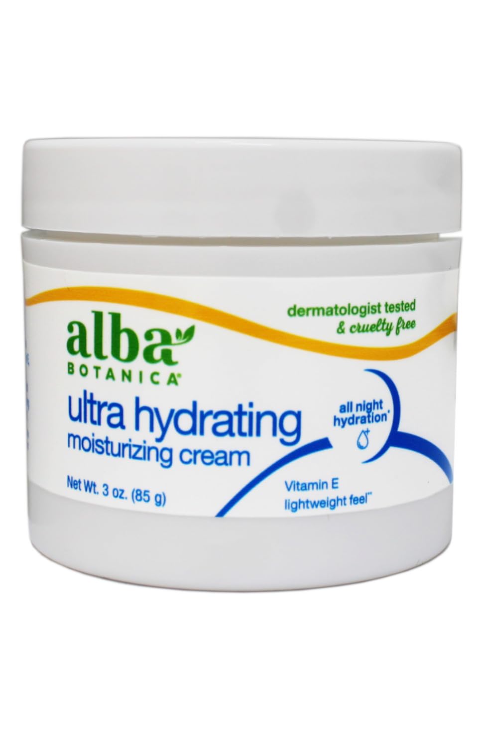 Alba Botanica Hawaiian Moisture Cream, Soothing Jasmine & Vitamin E 3 oz (Pack of 6)