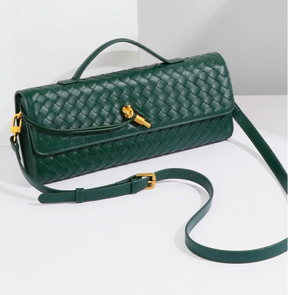 Upbull Modische gewebte Abendclutch Handtaschen Damen Unterarm-Schultertasche Niedliche Umhängetaschen Crossbody-Geldbörse PU-Leder-Portemonnaie