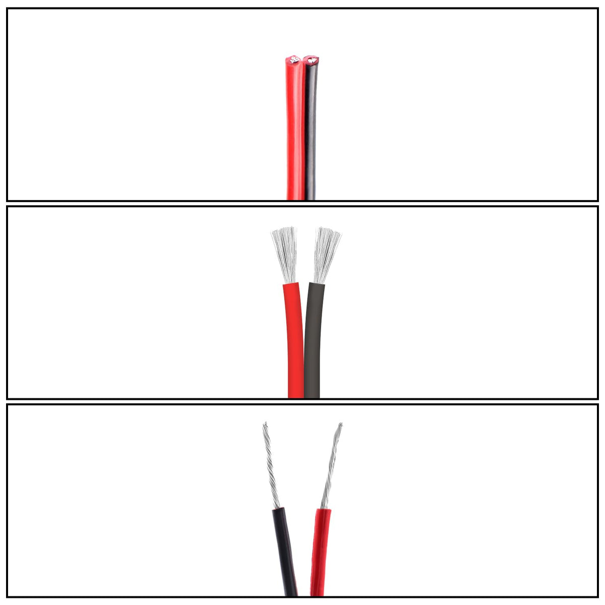 VIABRICO 16 AWG Gauge Electrical Wire, 100FT 2 Conductor Red Black Hookup Cable for 12V/24V DC LED Strips, Landscape, Marine, Car Speaker, Automotive