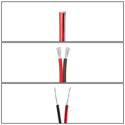 VIABRICO 16 AWG Gauge Electrical Wire, 100FT 2 Conductor Red Black Hookup Cable for 12V/24V DC LED Strips, Landscape, Marine, Car Speaker, Automotive