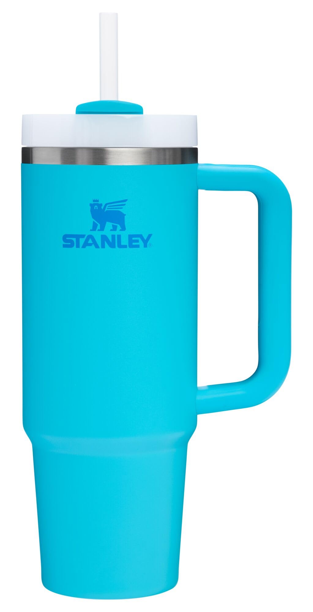 Stanley Quencher H2.0 Tumbler with Handle and Straw 40 oz | Flowstate 3-Position Lid | Cup Holder Compatible for Travel | Insulated Stainless Steel Cup | BPA-Free | Almond Rose